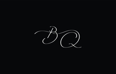 A minimal yet stylish depiction of white cursive lettering forming BQ on a dark background, symbolizing elegance and simplicity.