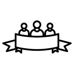 Team Banner Vector Icon