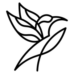 Bird Of Paradise Vector Icon