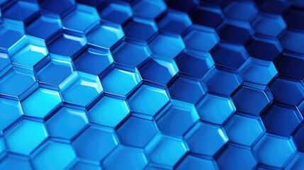 Fototapeta premium hexagonal blue honeycomb background