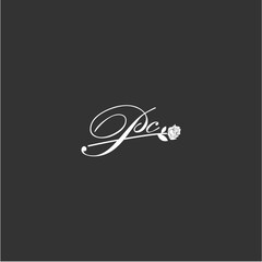 Initial PC art illustration flower design creative