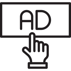 Ad Clicks Vector Icon