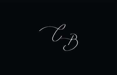 A minimal yet stylish depiction of white cursive lettering forming CB on a dark background, symbolizing elegance and simplicity.