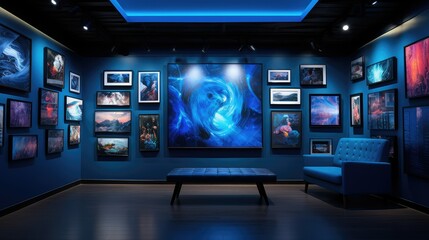 Fototapeta premium color blue canvas