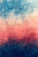 Soft Blue and Coral Gradient with a Grainy Texture, Generative AI