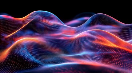 Fototapeta premium Abstract minimalist grids, iridescent design, 3d render, Generative AI