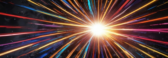 Dynamic radial burst of colors for comic book themed projects, energetic, graphic, background