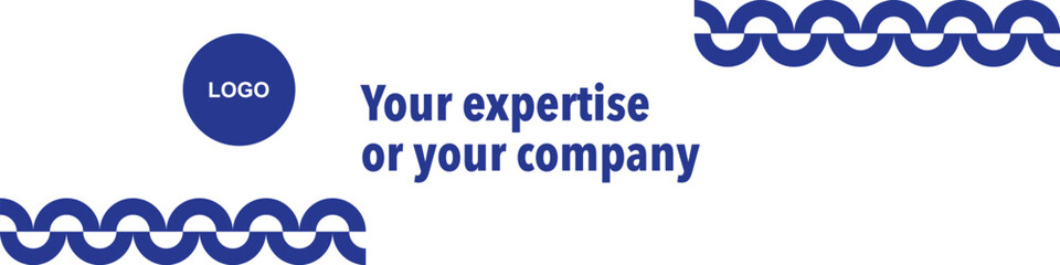 template banner LinkedIn blue and white color
