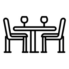 Dining Table Vector Icon
