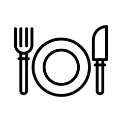 Dinner Plate Vector Icon