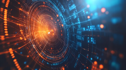 Fototapeta premium Data vortex technology background