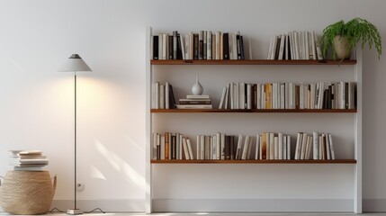 Fototapeta premium contemporary book shelf