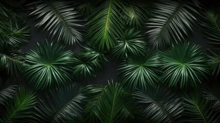 photo palm leaves border