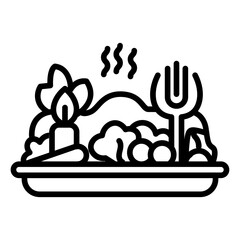 Food Tray Vector Icon