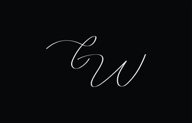 A minimal yet stylish depiction of white cursive lettering forming CW on a dark background, symbolizing elegance and simplicity.