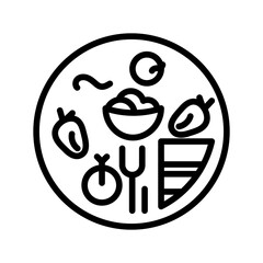 Vegan Meal Vector Icon