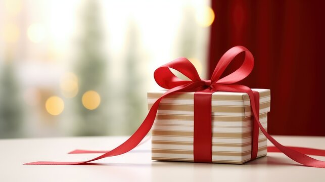 box red white string