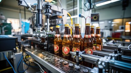 Naklejka premium labeling bottling beer