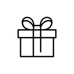 Birthday gift icon logo design template isolated illustration