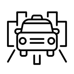 Fototapeta premium Taxi Lane Vector Icon