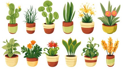 Fototapeta premium succulents plants clip art