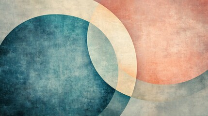 Abstract Art Pastel Circles Softly Intertwined. AI Generated