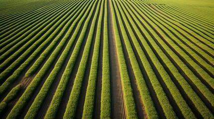 Obraz premium furrows plant lines