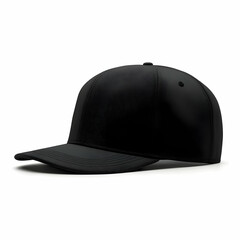 Fototapeta premium Plain black hat mockup on a white background
