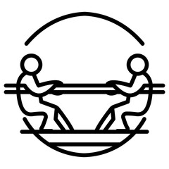 Tug of War Rope Vector Icon