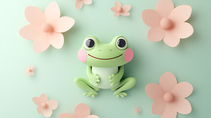 Fototapeta premium Cute Frog 3D