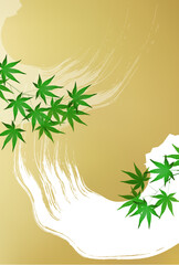 新緑　もみじ　葉　背景