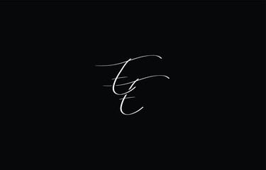 A minimal yet stylish depiction of white cursive lettering forming EE on a dark background, symbolizing elegance and simplicity.