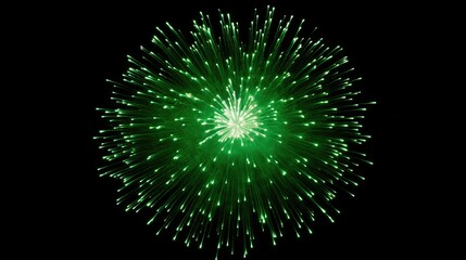 Fototapeta premium night green fireworks white background