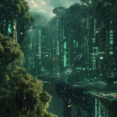Exploring the Sci-Fi Jungle of Heartsphere Futuristic Trees and Technology in an Enigmatic Environment