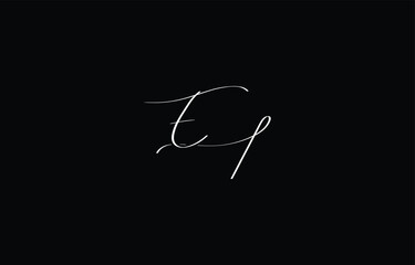 A minimal yet stylish depiction of white cursive lettering forming EI on a dark background, symbolizing elegance and simplicity.