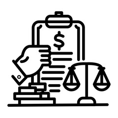 Corruption Audit Vector Icon