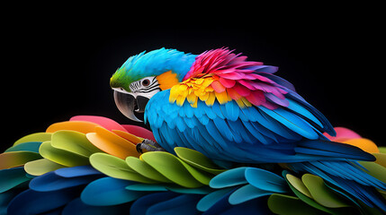 Obraz premium parrot's beak's bright colors