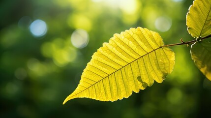 Obraz premium vibrant yellow leaf