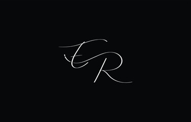 A minimal yet stylish depiction of white cursive lettering forming ER on a dark background, symbolizing elegance and simplicity.