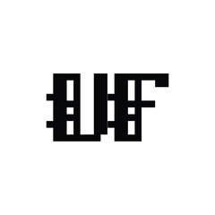 VF monogram logo design letter text name symbol monochrome logotype alphabet character simple logo