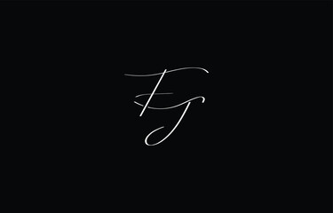 A minimal yet stylish depiction of white cursive lettering forming FJ on a dark background, symbolizing elegance and simplicity.