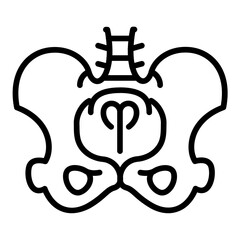 Sacroiliac Pain Vector Icon