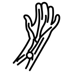 Ulnar Nerve Pain Vector Icon
