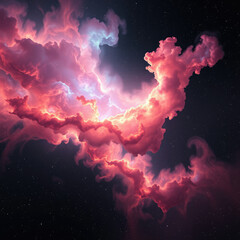 Fototapeta premium Enchanting and mysterious space background featuring a celestial nebula with glowing gas clouds, astronomy, gaming, productions