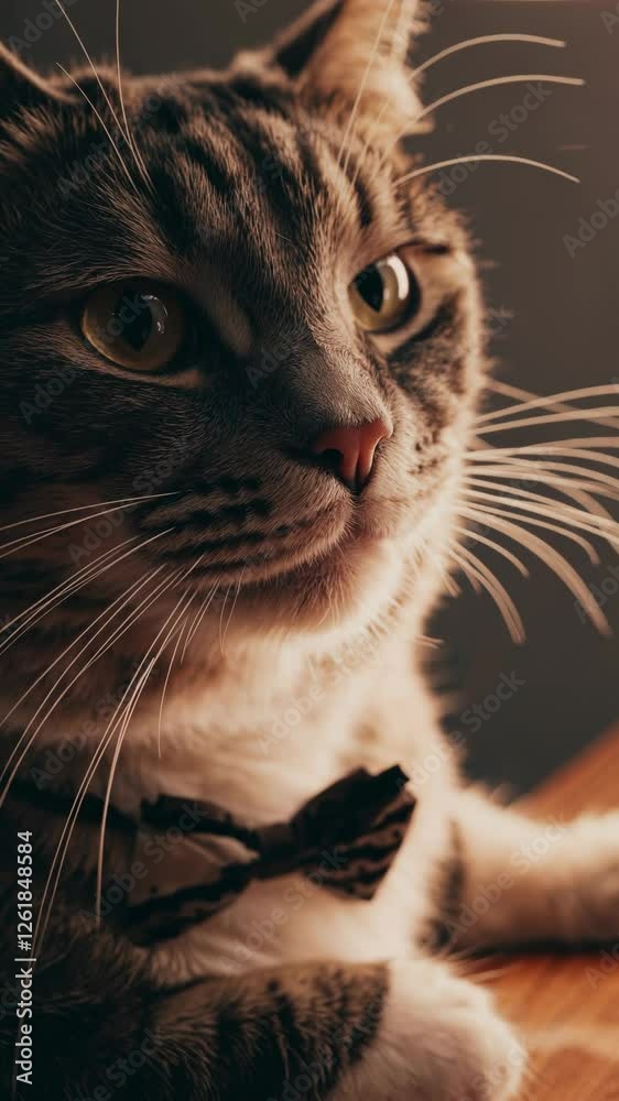 Poster cat in a window