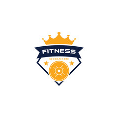 Gym Center Logo Design. Emblem For Fitness