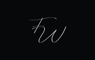 A minimal yet stylish depiction of white cursive lettering forming FW on a dark background, symbolizing elegance and simplicity.