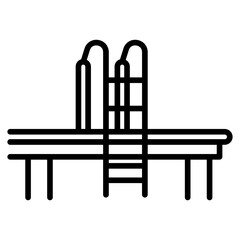 Landing Stage Vector Icon