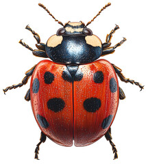 Beautiful ladybug transparent background 