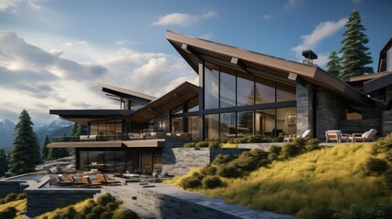 Fototapeta premium angular northwest house